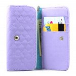 Wholesale iPhone 5 5C 5S Universal Flip Leather Wallet Case with Strap (Purple)